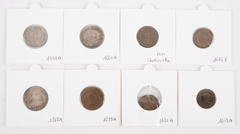 Coins world in boxes - France - Small lot of royal period coins - Tournois denie...
