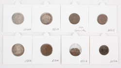 Coins world in boxes - France - Small lot of royal period coins - Tournois deniers, Double tournois, 1/10 and 1/12 écu - all in high quality - needs a...