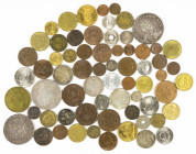 Coins world in boxes - France - Small box with French coins incl. Ecu 1736, 1744, 1791, 1 Franc 1894, etc., with silver