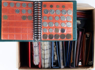 Coins world in big boxes - cannot be shipped - Miscellaneous - Moving box with 13 albums World coin incl. Greece, Indonesia, England, Belgium, Netherl...