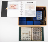Coins world in big boxes - cannot be shipped - Miscellaneous - Box with World coins sorted in 3 albums and smaller boxes a.w. France, Great Britain, N...