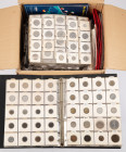 Coins world in big boxes - cannot be shipped - Miscellaneous - Box with coins in album sheets , approx. 30 Kg.