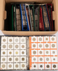 Coins world in big boxes - cannot be shipped - Miscellaneous - Moving box with 10 albums World coins incl. Turkey, China, Taiwan, Switzerland, South A...