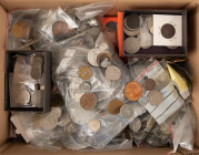 Coins world in big boxes - cannot be shipped - Kilos - Box with World coins sorted after country in smaller bags, incl. Netherlands, Nigeria, Hungary,...