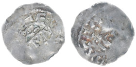 West-Nederlotharingen / uitgiften op naam v/d Vorsten v/h Heilig Roomse Rijk - Hendrik II (1002-1024) - Maastricht – St. Maria - Denier ND (Ilisch JMP...