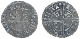 Hertogdom Brabant - Jan I (1268-1294) - Esterlin or Sterling ND (after 1277) Brussel or Antwerpen (DW 235 / Vanhoudt G 153) – 1.26 gram - Obv. Coat of...