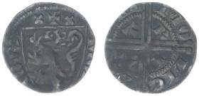 Hertogdom Brabant - Jan I (1268-1294) - Esterlin or Sterling ND (after 1282) Maastricht (DW 224 / Vanhoudt G 193) – 0.92 gram - Obv. Coat of arms of B...