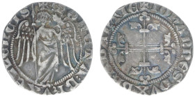 Hertogdom Brabant - Jan I (1268-1294) - Dubbele Sterling ND (after 1277) Brussel (DW 260 / Vanhoudt G 168) – 2.12 gram - Obv. St. Michael with lance t...