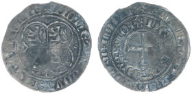 Hertogdom Brabant - Jan III (1312-1355) - Groot ND (1334) Unknown mint (DW 344 / Vanhoudt G 276) – 2.12 gram – Obv. Arms of Brabant-Limburg in quatref...