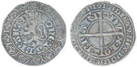 Hertogdom Brabant - Jan III (1312-1355) - Leeuwengroot ND (ca. 1339) Unknown mint (DW 359-360 / Vanhoudt G 269) – 3.22 gram – Obv. Rampant lion to the...