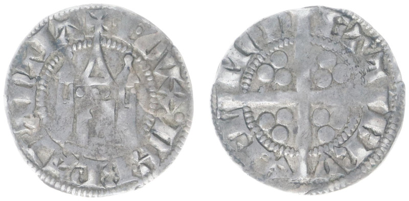 Hertogdom Brabant - Jan III (1312-1355) - Esterlin au châtel brabancon ND (after...