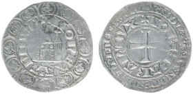 Hertogdom Brabant - Jan III (1312-1355) - Tourse Groot ND (1337) Antwerpen (DW 337 / Vanhoudt G 261) – 3.65 gram – Obv. Castle inside a border of 12 s...