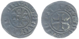 Hertogdom Brabant - Johanna en Wenceslaus (1355-1383) - Mijt ND Unknown mint (DW 412 / Vanhoudt G317) – 1.05 gram – Obv. WEN flowers and leafs above a...