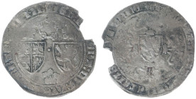 Hertogdom Brabant - Johanna als weduwe (1383-1406) - Dubbele Groot Roosebeker ND (1392-1393) Maastricht (DW 423 / Vanhoudt G 332) – 3.18 gram – Obv. P...