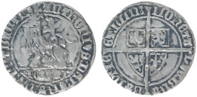 Hertogdom Brabant - Anton van Bourgondië (1406-1415) - Dubbele Groot or Botdrager ND (1410) Leuven (W 435 / Vanhoudt G 342) – 3.88 gram – Obv. Sitting...