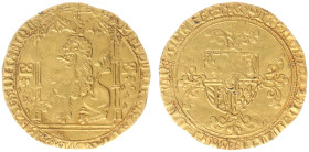 Hertogdom Brabant / Antwerpen - Philips de Goede (1419-1467) - Gouden Leeuw ND (1454-1460) Mechelen (vGH 3-1 / Delm. 65 / VH&S 129) – 4.19 gram – Obv....