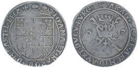 Hertogdom Brabant / Antwerpen - Karel V (1506-1555) - Spaanse Reaal 1517 Antwerpen (vGH 203-1 / Vanhoudt 217 R2) – 3.24 gram – Obv. Crowned coat of ar...