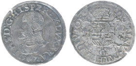 Hertogdom Brabant / Antwerpen - Philips II (1555-1598) - ½ Philipsdaalder 1571 with bust to left (Delm. 51 / vGH 211-1a / Vanhoudt 301) - 17.03 gram -...