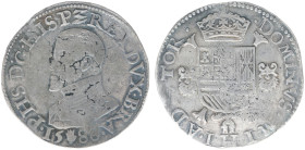 Hertogdom Brabant / Antwerpen - Philips II (1555-1598) - Philipsdaalder 1588 bust to left and shield with ams of Portugal (vGH 210-1h / Delm. 18 / Van...