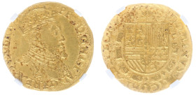 Hertogdom Brabant / Antwerpen - Philips II (1555-1598) - Gouden Reaal ND (1557-1560) Antwerpen (VH&S 171 / vGH 206-1a / Delm. 109 / Vanhoudt 251) - 5....