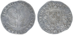 Hertogdom Brabant / Antwerpen - Albert & Isabella (1598-1621) - Florin or Gulden 1602 (vGH 287-1 / Delm. 235 / Vanhoudt 586 / R1) - 13.23 gram - Obv. ...