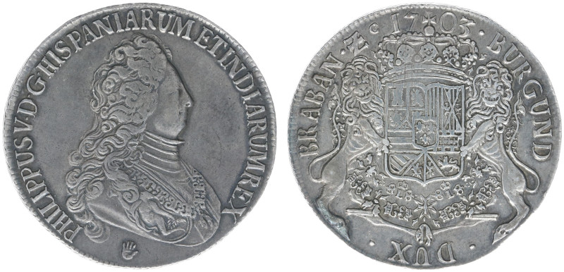 Hertogdom Brabant / Antwerpen - Philips V (1700-1712) - Dukaton 1703 (vGH 365-1c...