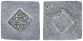 Hertogdom Brabant / Brussel - Belegerd door Alexander Farnèse (1584-1585) - Siege coinage - Florin 1584 struck on a square flan (Delm. 225 R4 / vG. 18...