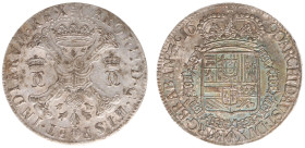 Hertogdom Brabant / Brussel - Karel II (1665-1700) - Patagon 1690 new type (vGH 350-2c / Delm. 350 R / Vanhoudt 714 R1) - 28.15 gram - Obv. Crown abov...