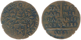 Hertogdom Brabant / Maastricht - Stad Maastricht belegerd door de Spanjaarden olv. Alexander Farnese (1579) - Siege coinage - 8 Stuivers 1579 (emissie...