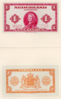 Banknotes Netherlands - 1 Gulden 1943 Convertible treasury note / Wilhelmina Proof (Mev. 05-1 / AV 5.1 / PL5.p1.a+b / P. 64) - front and back proof on...