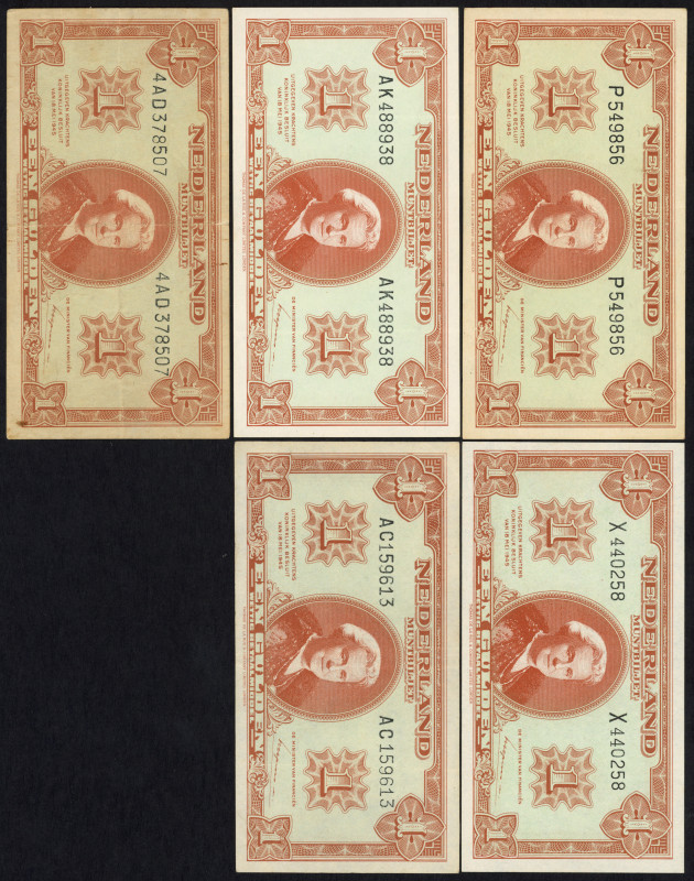 Banknotes Netherlands - 1 Gulden 18.5.1945 Convertible treasury note / Muntbilje...