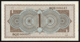 Banknotes Netherlands - 1 Gulden 1949 Convertible treasury note / Muntbiljet (Mev. 07-1b / AV 7.1b / PL7.b / P. 72) - #BQE 006647 - stains - UNC (ex c...
