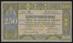 Banknotes Netherlands - 2½ Gulden 1918 Silver certificate / Zilverbon (Mev. 11-3 / AV 10.2 / PL12.b / P. 16) - AU (ex collection Toele)