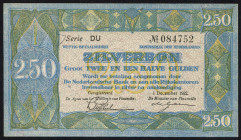 Banknotes Netherlands - 2½ Gulden 1918 Silver certificate / Zilverbon (Mev. 12-2 / AV 10.5 / PL13.b / P. 18) - 1.12.1922 - annotation - UNC (ex collec...