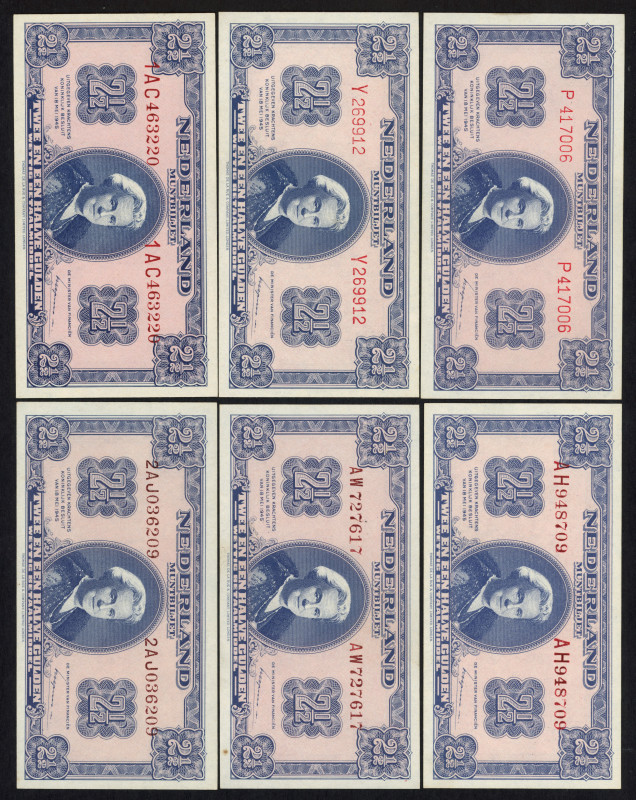 Banknotes Netherlands - 2½ Gulden 1945 Convertible treasury note / Muntbiljet (M...