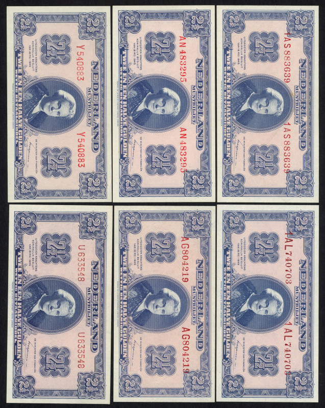 Banknotes Netherlands - 2½ Gulden 1945 Convertible treasury note / Muntbiljet (M...