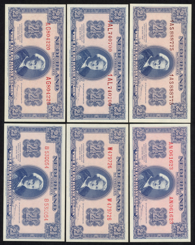 Banknotes Netherlands - 2½ Gulden 1945 Convertible treasury note / Muntbiljet (M...