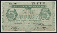 Banknotes Netherlands - 5 Gulden 1944 Silver Certificate / Zilverbon (Mev. 22-1c / AV 17.1b.2 / PL21.b / P. 63) - UNC (ex collection Toele)