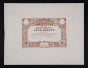 Banknotes Netherlands - 10 Gulden 1878 Convertible Treasury note / Muntbiljet (Mev. 33 / P. 1 / PL27.p1 / AV 23) – Uniface Proof print of the obverse ...