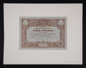 Banknotes Netherlands - 10 Gulden 1878 Convertible Treasury note / Muntbiljet (Mev. 33 / P. 1 / PL27.p1 / AV 23) – Uniface Proof print of the obverse ...