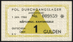 Banknotes Netherlands - Concentratiekampgeld - Amersfoort - 1 Gulden 1944 Kamp Amersfoort (T/J 401.03a / PL1200.3.a1) - star, no wmk. - UNC (ex collec...