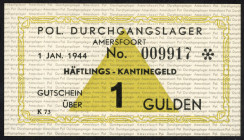 Banknotes Netherlands - Concentratiekampgeld - Amersfoort - 1 Gulden 1944 Kamp Amersfoort (T/J 401.03a / PL1200.3a2) - star & wmk. - UNC (ex collectio...