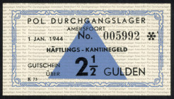 Banknotes Netherlands - Concentratiekampgeld - Amersfoort - 2½ Gulden 1944 Kamp Amersfoort (T/J 401.04a / PL1200.4.a1) - star, no wmk. - UNC. (ex coll...