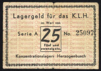 Banknotes Netherlands - Concentratiekampgeld - Vught - 25 Cent 1.11.1943 Konzentrationslagers Herzogenbusch (Kamp Vught) (PL1210.7 / P. Siemsen 94 / M...