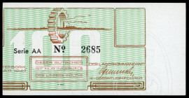 Banknotes Netherlands - Concentratiekampgeld - Westerbork - Westerbork 100 Cent 1944 Error (T/J 403.4 / PL1230.4.p1) - print shifted to left, big part...