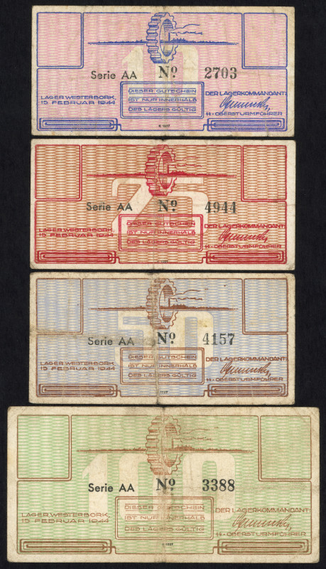 Banknotes Netherlands - Concentratiekampgeld - Westerbork - Westerbork - 10, 25,...