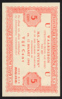Banknotes Netherlands - Scheepsgeld - Kon. Rotterdamsche Lloyd NV - Koninklijke Rotterdamsche Lloyd NV - Kota Inten - 5 Cent 'U' ca. 12 maart 1949 (PL...