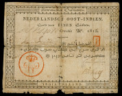 Banknotes Netherlands Oversea - Nederlands-Indië - 1 Gulden 1815 Creatie issue Nederlandsch Oost-Indien (P. 1a / PLNI9.1a / H-52 / ON 110) - Serial 44...