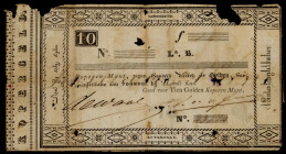 Banknotes Netherlands Oversea - Nederlands-Indië - Copper money (Kopergeld) against 100 Duiten for each Gulden redeemable - 10 gulden 1835-1838 (P. 19...