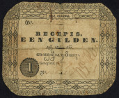 Banknotes Netherlands Oversea - Nederlands-Indië - 1 Gulden 1846 Recepis (PLNI15.1a / P. 39a / ON 151 / H-82) - octagonal - border with musical notati...